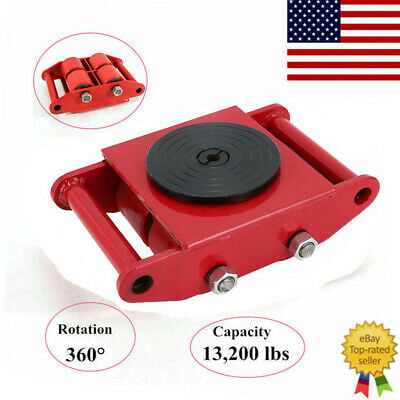 Details about   Heavy Duty Machine Dolly Skate Machinery Roller Mover Trolley 360 Cap 6T/8T/12T